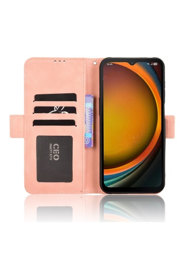 Калъф от еко кожа тип портмоне за Samsung Galaxy XCover7 Pro - розов