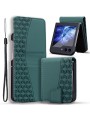 Калъф от еко кожа тип портмоне за Samsung Galaxy Z Flip5 - зелен