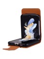 Калъф от еко кожа тип портмоне за Samsung Galaxy Z Flip6 - кафяв