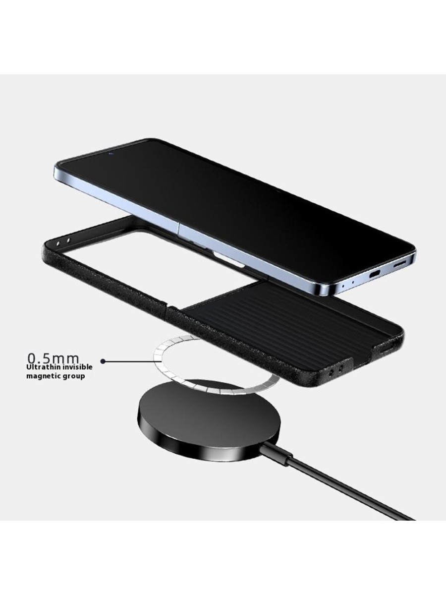 Предпазен гръб съвместим с MagSafe за Samsung Galaxy Z Flip7 - златист