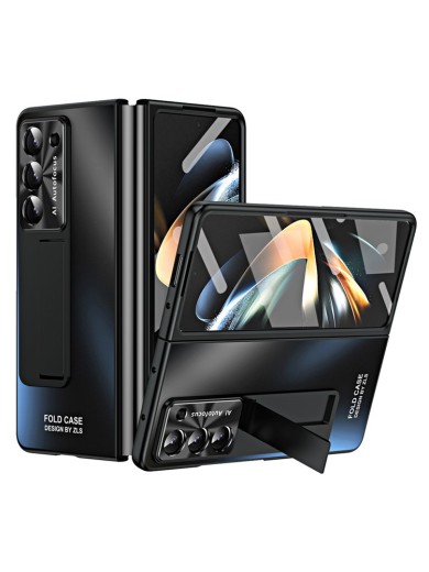Комплект от удароустойчив гръб с вграден протектор за екран за Samsung Galaxy Z Fold5 - черен Комплект от удароустойчив гръб с вграден протектор за екран за Samsung Galaxy Z Fold5 - черен