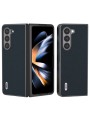 Предпазен гръб от естествена телешка кожа за Samsung Galaxy Z Fold5 - зелен