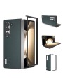 Удароустойчив калъф от телешка кожа и поликарбонат за Samsung Galaxy Z Fold6 - зелен