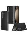 Удароустойчив калъф от телешка кожа и поликарбонат за Samsung Galaxy Z Fold6 - черен