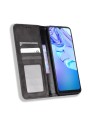 Калъф от еко кожа с ретро текстура тип портмоне за Sharp Aquos V6 - черен