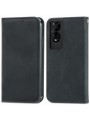 Калъф от еко кожа тип портмоне за TCL 50 5G - черен