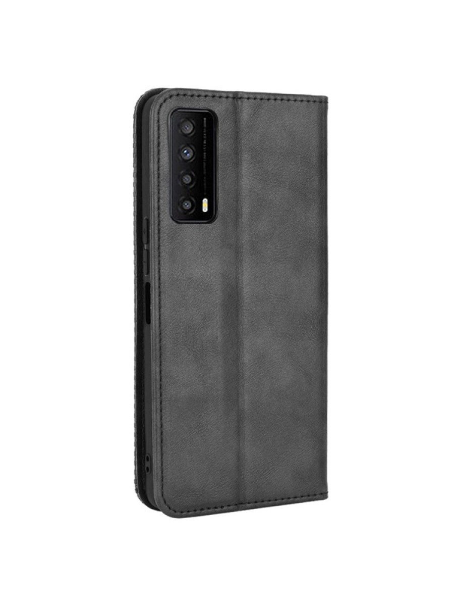 Калъф от еко кожа тип портмоне за TCL Stylus - черен