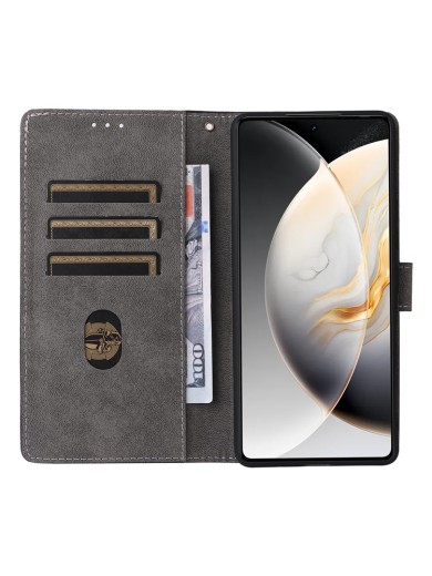 Калъф от еко кожа тип портмоне с RFID блокиране за TECNO Camon 30 5G - черен