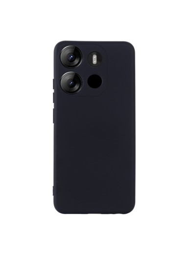 Предпазен удароустойчив силиконов гръб с каишка за TECNO Spark Go 2023 - черен