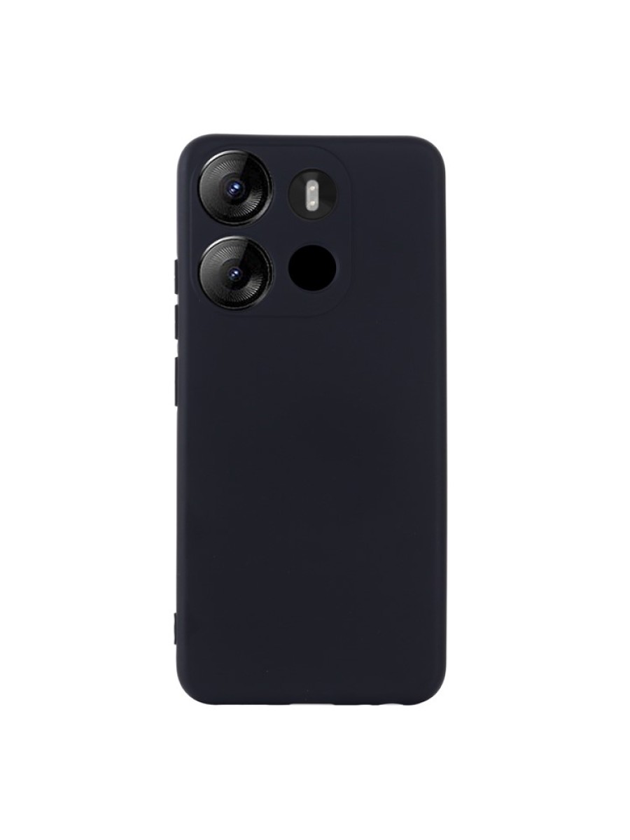 Предпазен удароустойчив силиконов гръб с каишка за TECNO Spark Go 2023 - черен