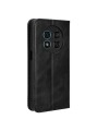 Калъф от еко кожа с ретро текстура тип портмоне за Ulefone Note 15 - черен