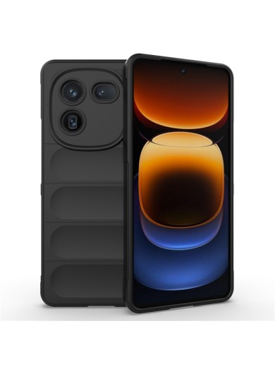 Противоплъзгащ предпазен гръб за vivo iQOO 12 - черен Противоплъзгащ предпазен гръб за vivo iQOO 12 - черен