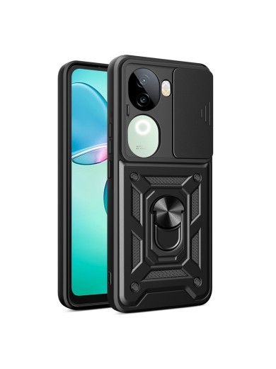 Удароустойчив предпазен гръб за vivo iQOO Z9s - черен Удароустойчив предпазен гръб за vivo iQOO Z9s - черен