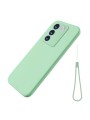 Предпазен удароустойчив силиконов гръб с каишка за vivo S16e - зелен