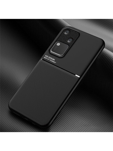 Гръб с покритие от еко кожа за vivo S18 - черен