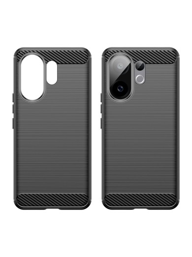 Мек удароустойчив гръб с текстура на карбонови влакна за vivo S30 - черен
