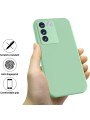Предпазен удароустойчив силиконов гръб с каишка за vivo V27 Pro - зелен
