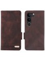 Предпазен калъф от еко кожа за vivo V29 Pro - кафяв
