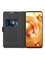 Удароустойчив калъф от еко кожа тип портмоне за vivo V30 Lite - черен