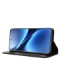 Калъф от еко кожа с ретро текстура тип портмоне за vivo X200 Pro - черен