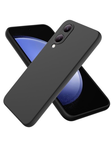 Предпазен удароустойчив силиконов гръб с каишка за vivo Y17s - черен