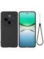 Предпазен удароустойчив силиконов гръб с каишка за vivo Y300 Pro - черен