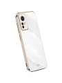Предпазен удароустойчив гръб с галванизирана рамка за Xiaomi 12 Lite - бял
