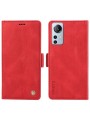 Калъф от еко кожа тип портмоне за Xiaomi 12 Lite - червен