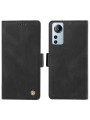 Калъф от еко кожа тип портмоне за Xiaomi 12 Lite - черен