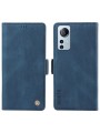 Калъф от еко кожа тип портмоне за Xiaomi 12 Lite - син