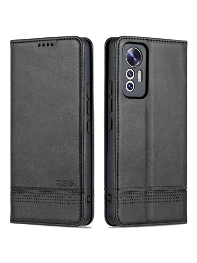 Калъф от еко кожа тип портмоне за Xiaomi 12 Lite - черен Калъф от еко кожа тип портмоне за Xiaomi 12 Lite - черен