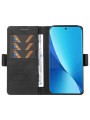 Калъф от еко кожа тип портмоне за Xiaomi 12 Lite - черен
