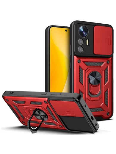 Удароустойчив предпазен гръб за Xiaomi 12 Lite - червен Удароустойчив предпазен гръб за Xiaomi 12 Lite - червен