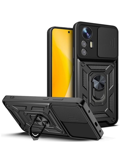 Удароустойчив предпазен гръб за Xiaomi 12 Lite - черен Удароустойчив предпазен гръб за Xiaomi 12 Lite - черен
