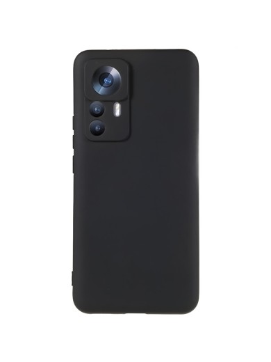 Устойчив на надраскване мек силиконов гръб за телефон за Xiaomi 12T - черен