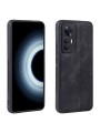 Противоплъзгащ се тънък гръб от еко кожа за Xiaomi 12T - черен