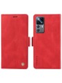 Калъф от еко кожа тип портмоне за Xiaomi 12T - червен