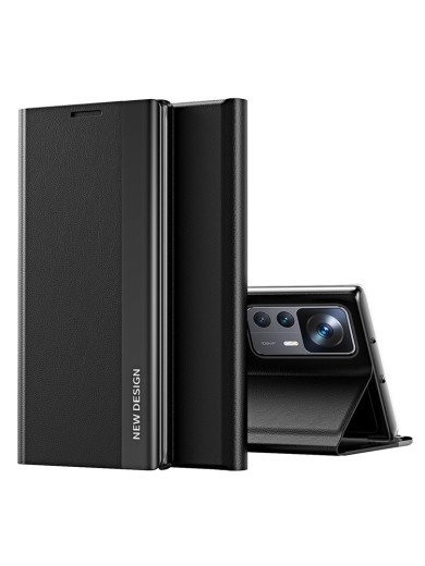 Калъф от еко кожа за Xiaomi 12T Pro - черен Калъф от еко кожа за Xiaomi 12T Pro - черен
