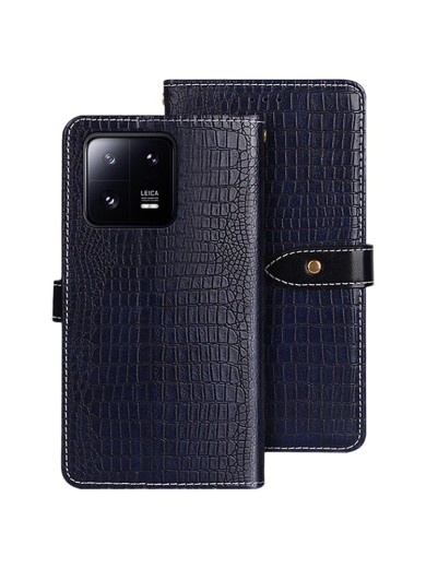 Калъф от еко кожа, тип портмоне за Xiaomi 13 - син