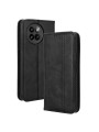 Калъф от еко кожа с ретро текстура тип портмоне за Xiaomi 14 Civi - черен