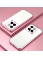 Предпазен гръб с галванизирана рамка за Xiaomi 14 - розов