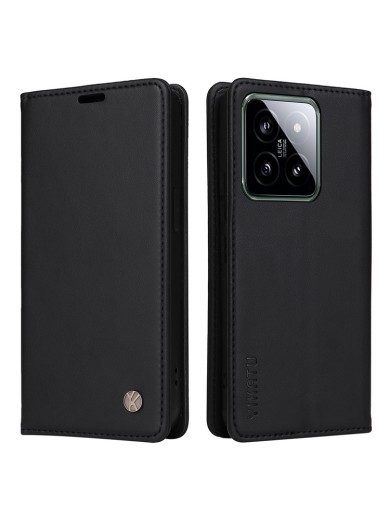 Калъф за телефон от еко кожа тип портмоне за Xiaomi 14 - черен Калъф за телефон от еко кожа тип портмоне за Xiaomi 14 - черен