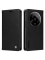 Калъф от еко кожа тип портмоне за Xiaomi 14 Ultra - черен