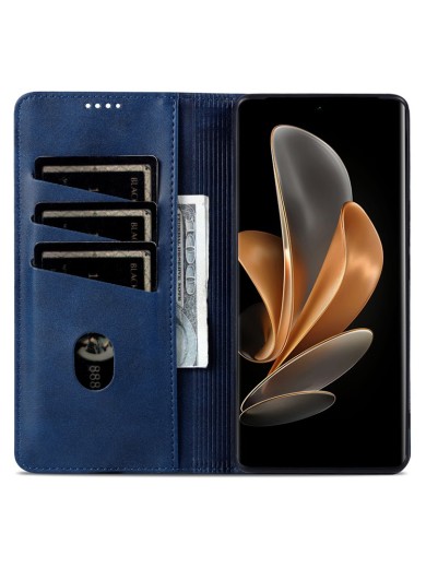 Калъф от еко кожа тип портмоне за Xiaomi 14 Ultra - син