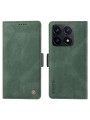 Калъф от еко кожа тип портмоне за Xiaomi 14T - зелен