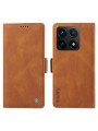 Калъф от еко кожа тип портмоне за Xiaomi 14T - кафяв