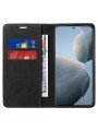 Калъф от еко кожа тип портмоне с RFID  блокираща технология за Xiaomi 14T - черен