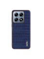Предпазен гръб от еко кожа за Xiaomi 14T Pro - син