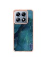 Предпазен удароустойчив гръб с мраморни шарки за Xiaomi 14T Pro - зелен