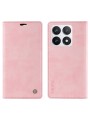 Калъф от еко кожа тип портмоне за Xiaomi 14T Pro - розов
